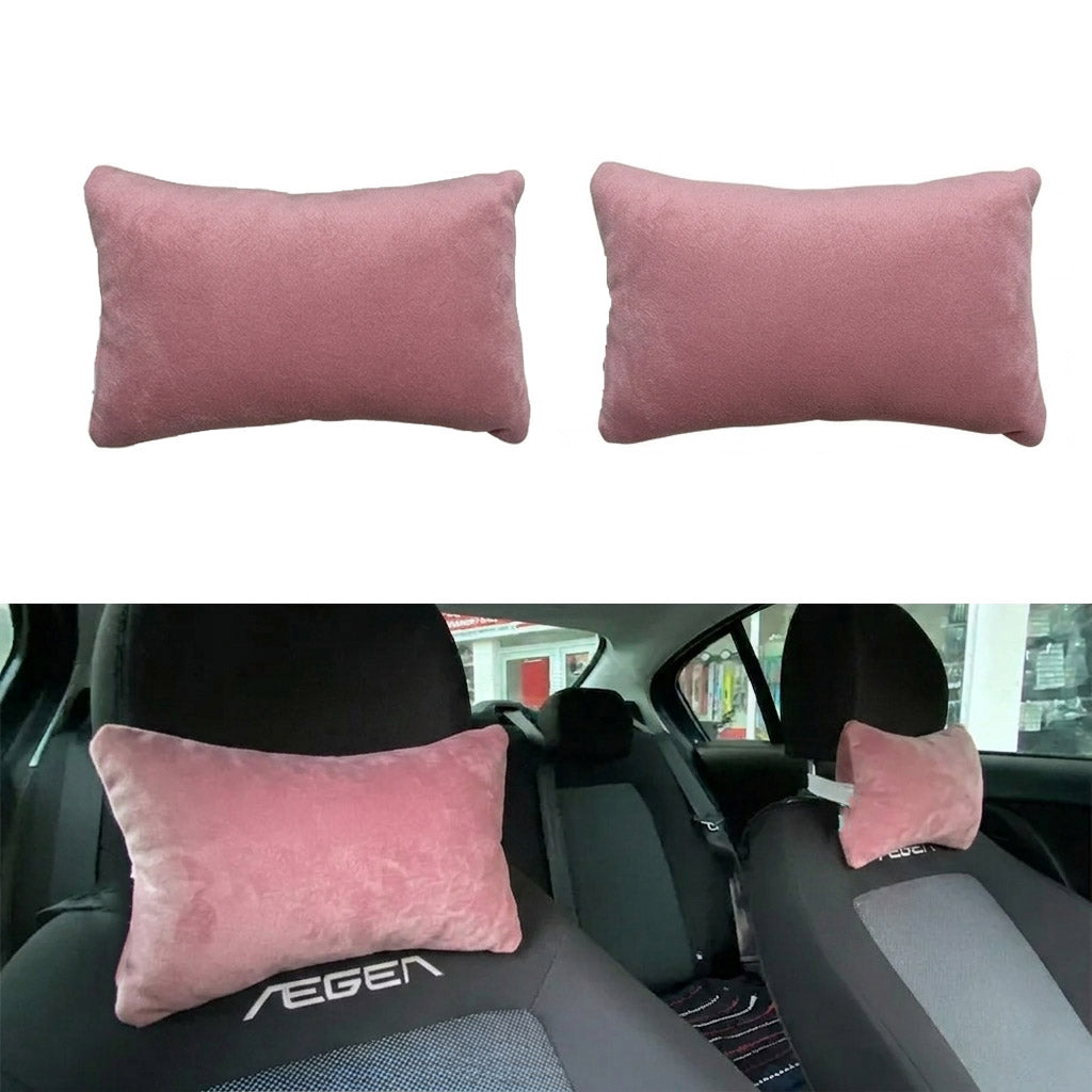 Ortopedik Araba Seyahat Boyun Yastığı 2'li Pudra Pembe