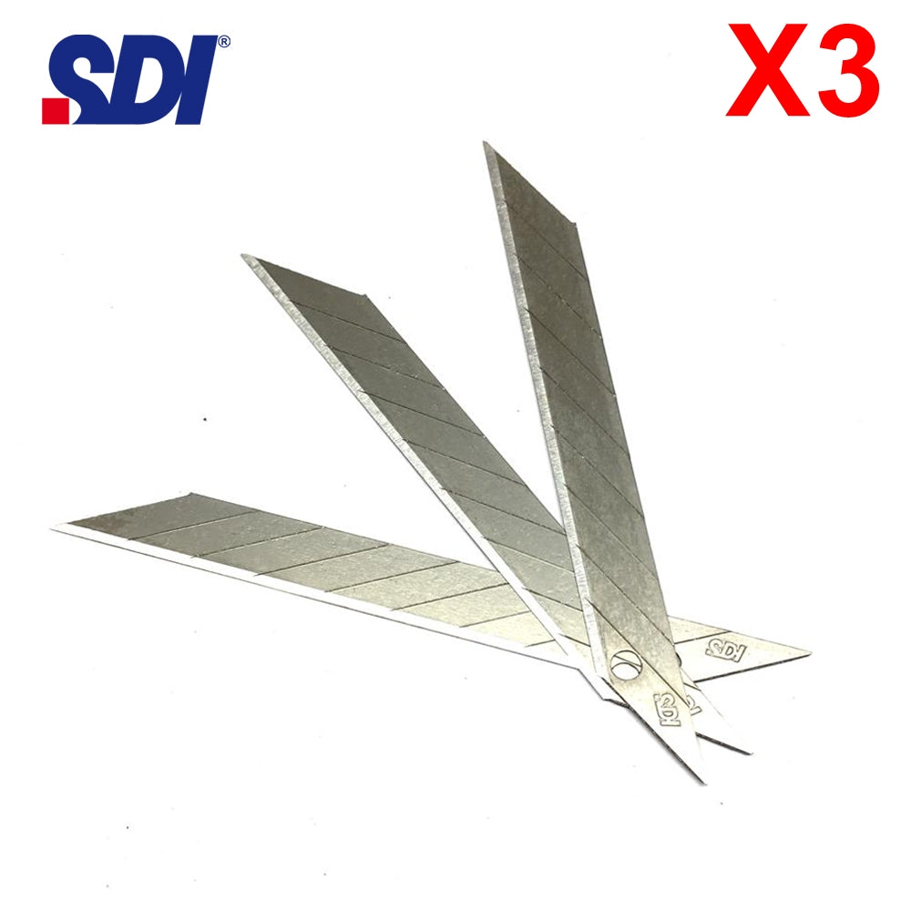 SDI 1361 Çelik Maket Bıçağı Falçata Ucu Yedeği 9mm 30 Derece Küçük 30'lu