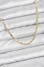 CM 14K Gold Renk Lazerli Zincir Model Kadın Kolye