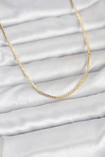 CM 14K Gold Renk Kare Zincirli Model 60 cm Kadın Kolye