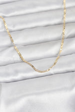 CM 14K Gold Renk Yassı Zincir Model 60 cm Kadın Kolye
