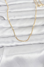 CM 14K Gold Renk Lazer Puntalı Model 60 cm Kadın Kolye
