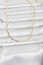 CM 14K Gold Renk Yassı Zincir Model 60 cm Kadın Kolye
