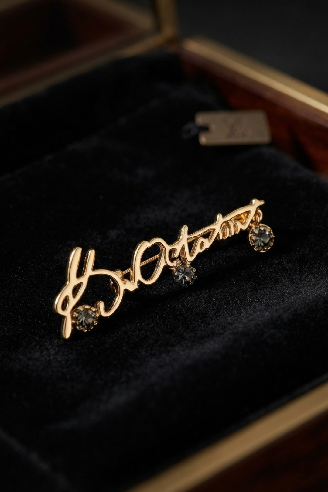 Atatürk İmza Model Gold Renk Pirinç Broş