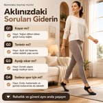 Kaymaz Taban 6'lı Yoga ve Pilates Çorabı Siyah Kadın, Silikon Tabanlı Nefes Alabilir Bilek Bantlı Çorap, Ev Yoga Pilates Trambolin Umre İçin