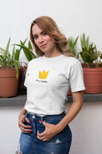 Kadın Özel Baskılı Modern Fit %100 Pamuk Bisiklet Yaka T-Shirt