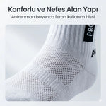 Kaydırmaz Spor 3'lü Çorabı Beyaz | Nefes Alan, Bilek Destekli, Güçlü Tutuşlu Performans Çorabı