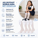 Kız Çocuk Beyaz File Dizaltı Çorap Fiyonklu 3'lü Paket Okul Tören Bayram Gösteri Çorabı