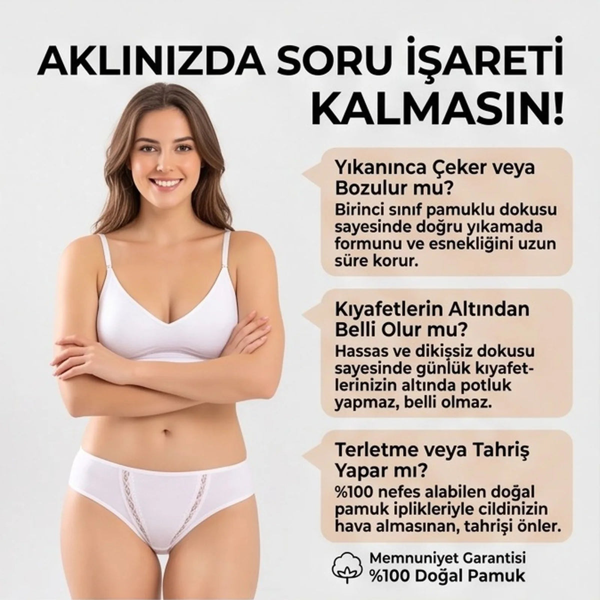 Kadın Pamuklu Zikzak İşlemeli Bikini Kesim Külot 3'lü Paket | Siyah Beyaz Dantel Detaylı İç Çamaşırı