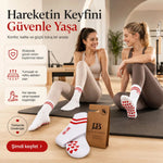 DB LINE Kaydırmaz Yoga Pilates Çorabı 8'li | Pamuklu Silikon Taban, Barre Stüdyo Spor
