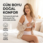 Kadın Pamuklu Düz Bato Külot 3'lü Paket Siyah Beyaz Ten | Normal Bel Klasik Kesim Günlük İç Çamaşırı