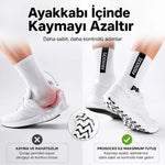 Kaydırmaz Spor 3'lü Çorabı Beyaz | Nefes Alan, Bilek Destekli, Güçlü Tutuşlu Performans Çorabı