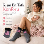 12’li Kadın Kışlık Havlu Çorap Sıcak Tutan Karışık Desenli Ekonomik Çoklu Çorap Seti