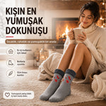 12’li Kadın Kışlık Havlu Çorap Sıcak Tutan Karışık Desenli Ekonomik Çoklu Çorap Seti