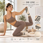 DB LINE Kaydırmaz 4'lü Pilates Yoga Çorabı Pamuklu Silikon Tabanlı Barre Stüdyo Spor Çorabı