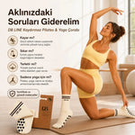 DB LINE Kaydırmaz 8'li Pilates Yoga Çorabı Pamuklu Silikon Tabanlı Barre Stüdyo Spor Çorabı