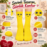 El Ele Tutuşan Mıknatıslı Sevimli Çorap 36-44 - Çift Hediyesi, Pamuklu Renkli Crew Model