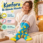 Renkli Civciv Desenli Unisex Çorap 3'lü Set | Yumuşak, Esnek, Konforlu ve Günlük Kullanıma Uygun