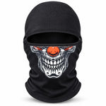Unisex Şık Palyaço Desenli Balaklava Kışlık Tam Yüz Maske Termal Nefes Alan Esnek Kask Altı Boyunluk