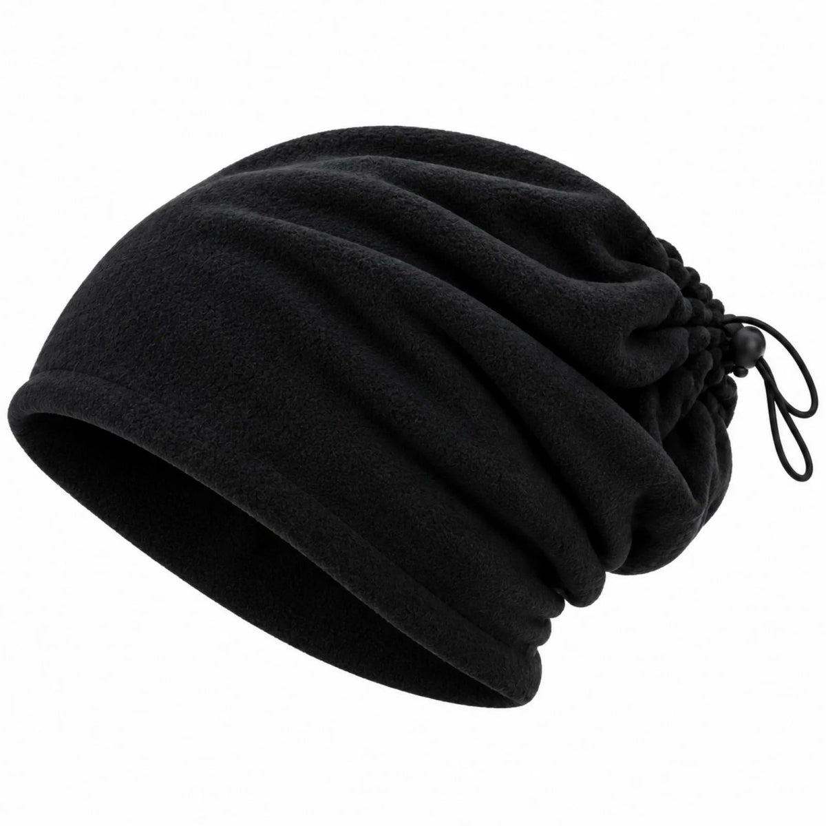 Unisex Premium Polar Bere Boyunluk 2'si 1 Arada Sıcak Tutan Rüzgar Korumalı Outdoor Kışlık Siyah Şık