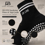 DB LINE Kaydırmaz Pilates Yoga Çorabı Pamuklu Silikon Tabanlı Barre Stüdyo Spor Çorabı