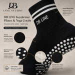 DB LINE Kaydırmaz Pilates Yoga Çorabı Pamuklu Silikon Tabanlı Barre Stüdyo Spor Çorabı