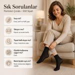 Kadın Pantolon Çorabı 6 Çift Siyah ve Ten İnce Topuksuz Günlük Rahat Bilek Çorabı