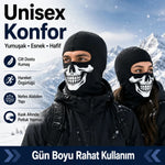 Unisex Kuru Kafa Baskılı Balaklava 1 Adet Tek Beden Viskoz Kask İçi Motosiklet Maskesi