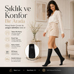 Kadın 6’lı Anne Masaj Tabanlı Dizaltı Çorap 80 Denye Esnek Rahat Günlük Kullanım