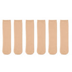 Kadın 70 Denye 6'lı Kalın Anne Çorabı Dizaltı Topuksuz Esnek Günlük Kullanım Çorabı Ten Siyah Bronz Vizon