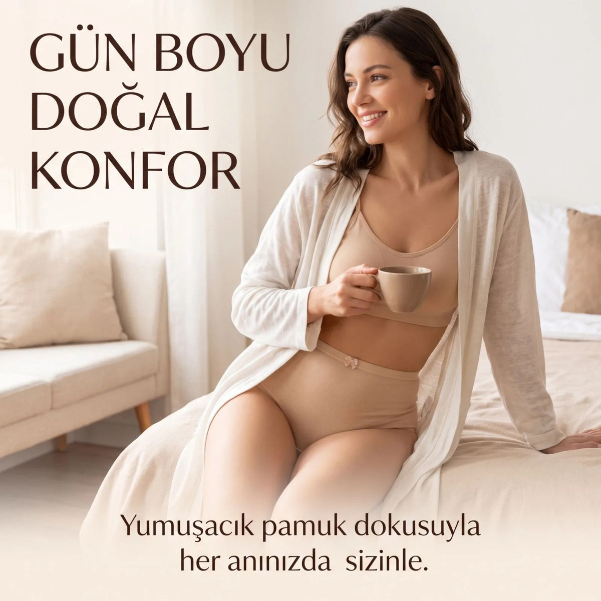 Kadın Pamuklu Düz Bato Külot 3'lü Paket Siyah Beyaz Ten | Normal Bel Klasik Kesim Günlük İç Çamaşırı