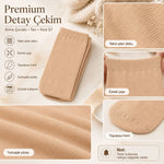 Kadın 70 Denye 6'lı Kalın Anne Çorabı Dizaltı Topuksuz Esnek Günlük Kullanım Çorabı Ten Siyah Bronz Vizon