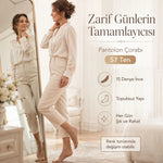 Kadın Pantolon Çorabı 12 Çift Siyah ve Ten İnce Topuksuz Günlük Rahat Bilek Çorabı