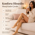 Kadın 3'lü Anne Masaj Tabanlı Dizaltı Çorap 80 Denye Esnek Rahat Günlük Kullanım