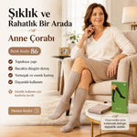 Kadın 70 Denye 6'lı Kalın Anne Çorabı Dizaltı Topuksuz Esnek Günlük Kullanım Çorabı Ten Siyah Bronz Vizon