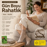 Kadın 70 Denye 12'li Kalın Anne Çorabı Dizaltı Topuksuz Esnek Günlük Kullanım Çorabı Ten Siyah Bronz Vizon