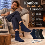 Erkek Çorap 6'lı Dikişsiz Havlu  | Orta Konç, Sıcak Tutan, Yumuşak ve Dayanıklı