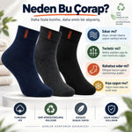 Erkek Çorap 12'li Dikişsiz Havlu Çorap | Orta Konç, Sıcak Tutan, Yumuşak ve Dayanıklı