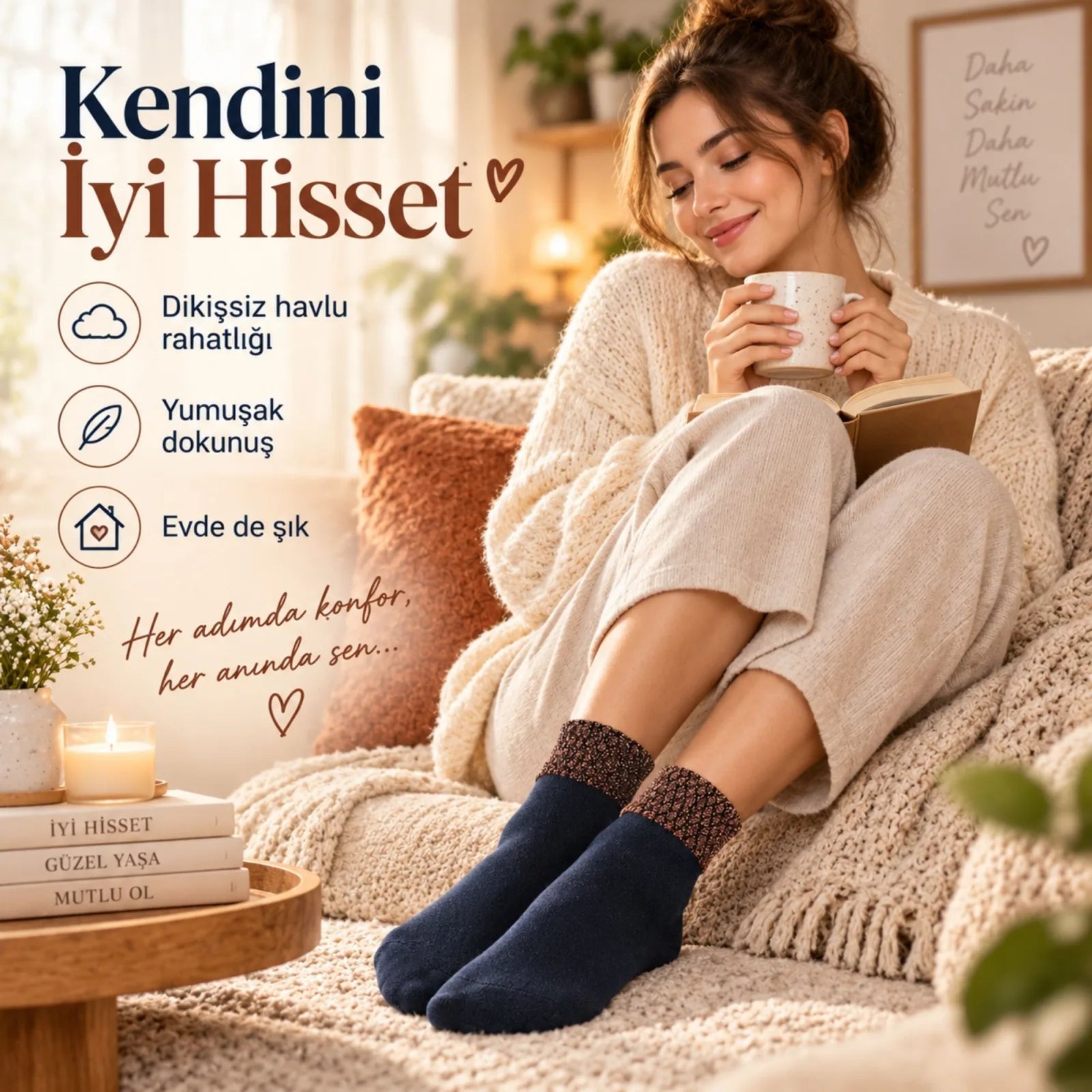 Kadın Simli 3'lü Bilek Patik Çorap – Dikişsiz Havlu Yapı, Yumuşak Dokulu, Şık ve Konforlu Günlük Çorap