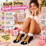 Kadın Tavuk Ayağı 6'lı Desenli Patik Çorap Dikişsiz Pamuklu Eğlenceli Sneaker Günlük Çorap Komik Set
