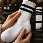 Unisex Renkli Çorap Çizgili 8'li Set Uzun Soket Günlük Spor Kolej Stil Rahat Şık Kadın Erkek Çorabı
