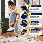 Pizza Desenli 3'lü Lacivert Patik Çorap Unisex Kısa Sneaker Günlük Çorap Seti Avantajlı Paket Rahat!