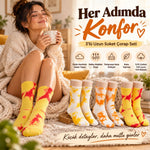 Unisex Batik Desenli Çorap 3'lü Set Pamuklu Renkli Uzun Soket Dikişsiz Nefes Alan Günlük Spor Çorabı