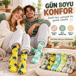 Unisex Batik Desenli Çorap 5'li Set Pamuklu Renkli Uzun Soket Dikişsiz Nefes Alan Günlük Spor Çorabı