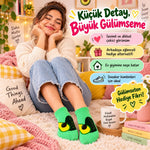 Kadın Avokado 3'lü Desenli Patik Çorap Pamuklu Dikişsiz Sneaker Uyumlu Eğlenceli Günlük Çorap