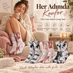 Unisex Batik Desenli Çorap 3'lü Set Pamuklu Uzun Soket Günlük Spor Nefes Alan Dikişsiz