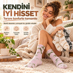 Unisex Batik Desenli Çorap 6'lı Set Pamuklu Uzun Soket Dikişsiz Nefes Alan Günlük Spor Konfor Çorabı