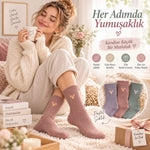 Kadın Geyik Nakışlı Fitilli Soket Çorap 3’lü – Yumuşak Dokulu Pastel Renk Günlük Çorap Seti