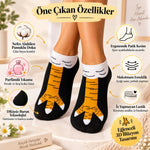 Kadın Tavuk Ayağı 6'lı Desenli Patik Çorap Dikişsiz Pamuklu Eğlenceli Sneaker Günlük Çorap Komik Set