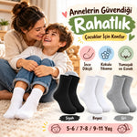 Çocuk Spor Çorap 3'lü Set Siyah Beyaz Gri İnce Dikişli Kokulu Yıkama Yumuşak Esnek Günlük Çorap Seti